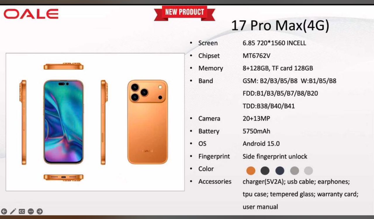 OALE 17 Pro Max (4G)