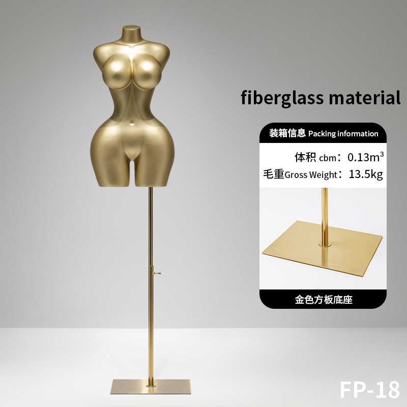 Bbl half body/gold square plate base