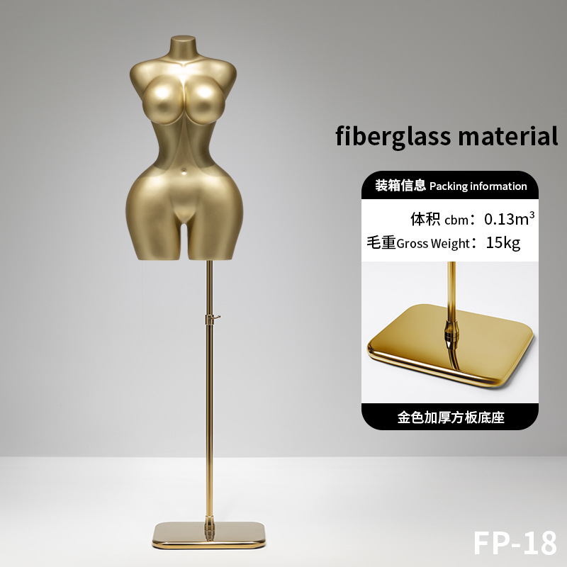 Bbl half body/gold thickened square plate base